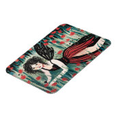 Sprookje in een bloemenweide waterverf magneet (Linkerzijde)