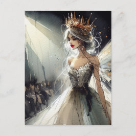 Sprookje in een Mode Show Waterverf Briefkaart