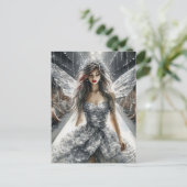 Sprookje in een Mode Show Waterverf Briefkaart (Staand voorkant)