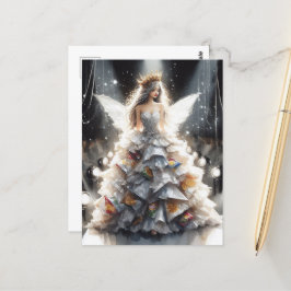 Sprookje in een Mode Shows jurk gemaakt van Chip B Briefkaart