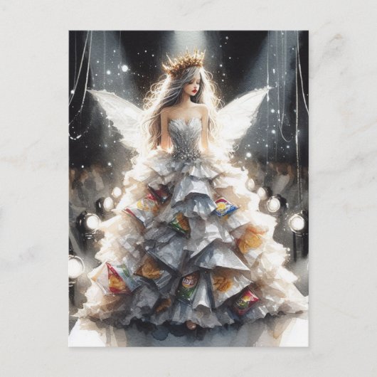 Sprookje in een Mode Shows jurk gemaakt van Chip B Briefkaart (Voorkant)