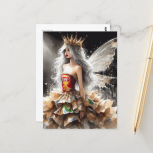 Sprookje in een Mode Shows jurk gemaakt van Chip B Briefkaart