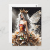 Sprookje in een Mode Shows jurk gemaakt van Chip B Briefkaart (Voorkant / Achterkant)