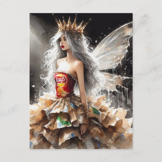 Sprookje in een Mode Shows jurk gemaakt van Chip B Briefkaart (Voorkant)