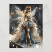 Sprookje in een Mode Shows jurk gemaakt van krante Briefkaart (Voorkant)