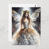 Sprookje in een Mode Shows jurk gemaakt van plasti Briefkaart (Voorkant / Achterkant)