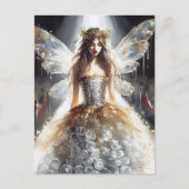 Sprookje in een Mode Shows jurk gemaakt van plasti Briefkaart (Voorkant)
