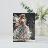 Sprookje in een Mode Shows jurk gemaakt van plasti Briefkaart (Staand voorkant)