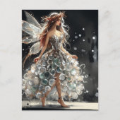 Sprookje in een Mode Shows jurk gemaakt van plasti Briefkaart (Voorkant)