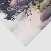 Sprookje in Fairyland Donkerblauw Paarse en Groen Tissuepapier (Detail)