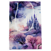 Sprookje in Fairyland Donkerblauw Paarse en Roze Medium Cadeauzakje (Voorkant)