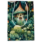 Sprookje in Fairyland Mushroom House Groen Sinaasa Medium Cadeauzakje (Voorkant)