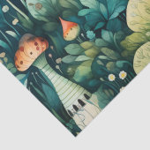 Sprookje in Fairyland Mushroom House Groen Sinaasa Tissuepapier (Detail)