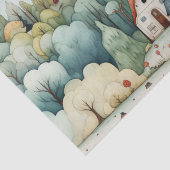 Sprookje in Fairyland Village Groen en Sinaasappel Tissuepapier (Detail)