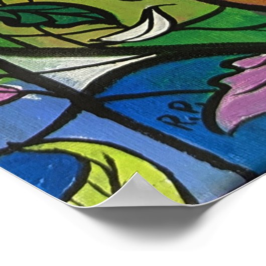 Sprookje in Glas in lood poster (Hoek)