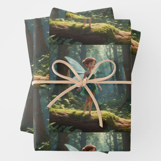 Sprookje in het bos inpakpapier vel (In situ)