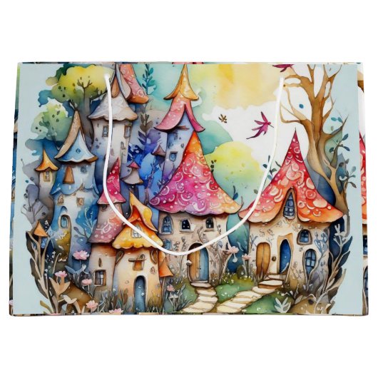 Sprookje in het sprookjesland inpakpapier groot cadeauzakje (Voorkant)