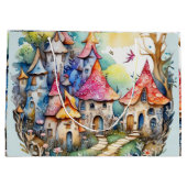 Sprookje in het sprookjesland inpakpapier groot cadeauzakje (Achterkant)