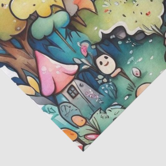 Sprookje in het sprookjesland inpakpapier tissuepapier (Detail)