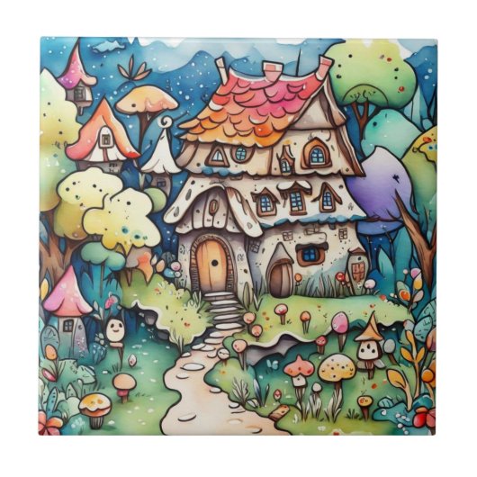 Sprookje in het sprookjesland tegeltje (Voorkant)