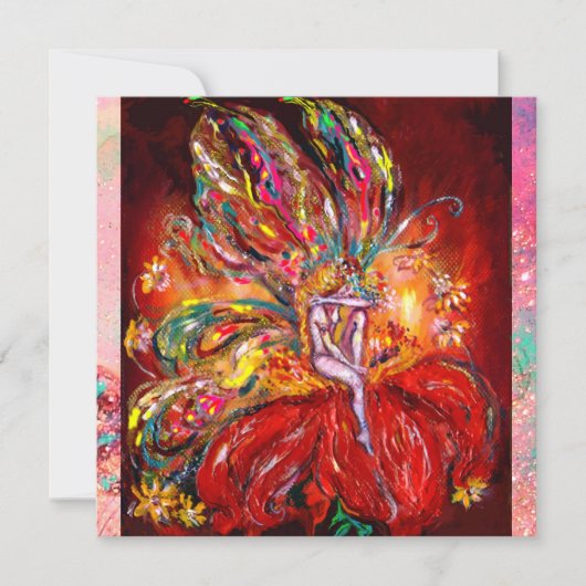 SPROOKJE IN ROOD geel groen roze Aankondiging (Voorkant)