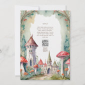 Sprookje Kasteel Bruiloft Fairycore Paddenstoelen  Kaart (Achterkant)