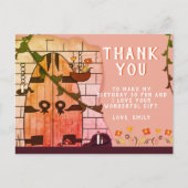 Sprookje Kasteel Deur Bloem Verjaardag Dank u Briefkaart (Voorkant)