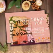 Sprookje Kasteel Deur Bloem Verjaardag Dank u Briefkaart