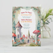 Sprookje Kasteel Fairycore Prinses Verjaardagsmeis Kaart (Staand voorkant)