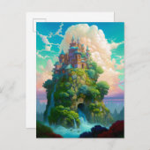 Sprookje Kasteel Fantasie Kunst Briefkaart (Voorkant / Achterkant)