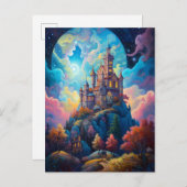Sprookje Kasteel Fantasie Kunst Briefkaart (Voorkant / Achterkant)