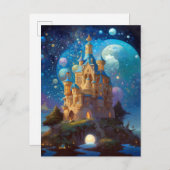 Sprookje Kasteel Fantasie Kunst Briefkaart (Voorkant / Achterkant)