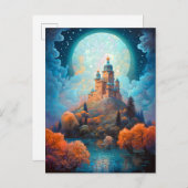 Sprookje Kasteel Fantasie Kunst Briefkaart (Voorkant / Achterkant)