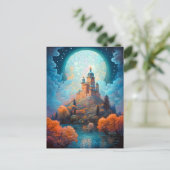 Sprookje Kasteel Fantasie Kunst Briefkaart (Staand voorkant)
