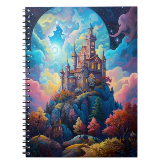 Sprookje Kasteel Fantasie Kunst Notitieboek (Voorkant)