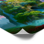 Sprookje Kasteel Fantasie Kunst Poster (Hoek)