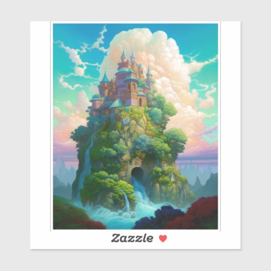 Sprookje Kasteel Fantasie Kunst Sticker (Vel)
