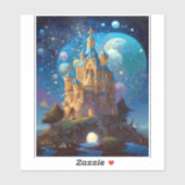 Sprookje Kasteel Fantasie Kunst Sticker (Vel)
