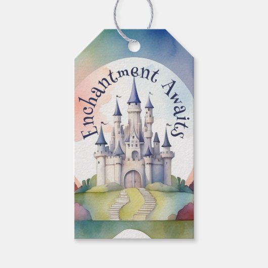 Sprookje Kasteel Party Cadeaulabel (Voorkant)