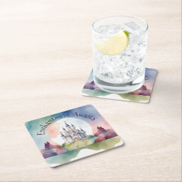 Sprookje Kasteel Party Kartonnen Onderzetters