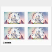 Sprookje Kasteel Party Rechthoekige Sticker (Vel)