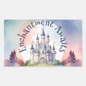 Sprookje Kasteel Party Rechthoekige Sticker (Voorkant)
