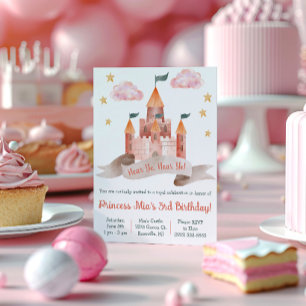 Sprookje, Kasteel, Prinses Thema Verjaardagsfeestj Kaart