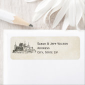 Sprookje Kasteel retour adreslabels Etiket (Insitu)