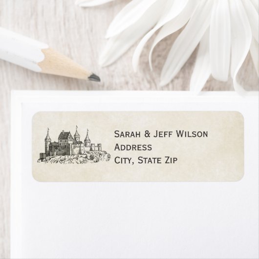 Sprookje Kasteel retour adreslabels Etiket (Insitu)