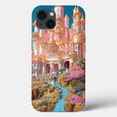 Sprookje Kasteel Roze Wit Goud Fantasy Kunst Case-Mate iPhone Case (Achterkant)