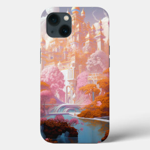 Sprookje Kasteel Roze Wit Goud Fantasy Kunst Case-Mate iPhone Case