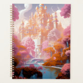Sprookje Kasteel Roze Wit Goud Fantasy Kunst Planner (Voorkant)