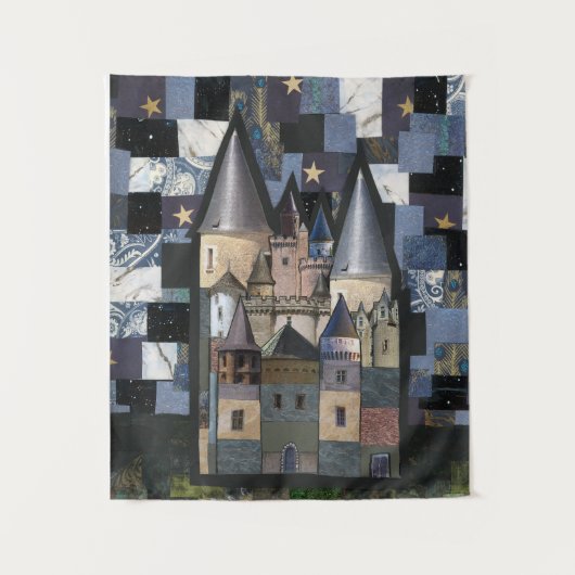 Sprookje Kasteel Tapestry Wandkleed (Voorkant)