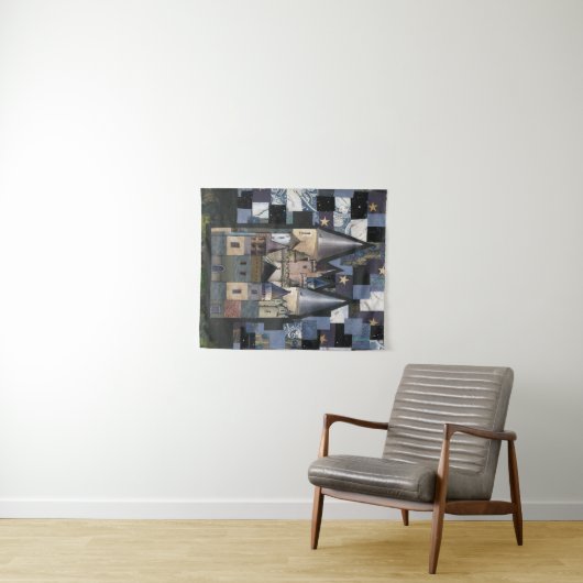 Sprookje Kasteel Tapestry Wandkleed (In Situ (horizontaal))